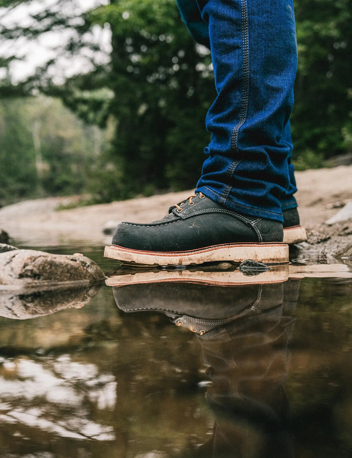 MAINE MOC TOE BOOT - NATURAL WEDGE SOLE - GRADED QUALITY