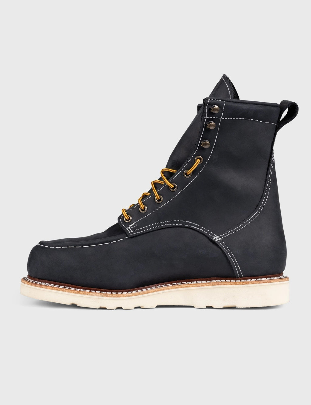 MAINE MOC STEEL TOE BOOT 8" - NATURAL WEDGE SOLE
