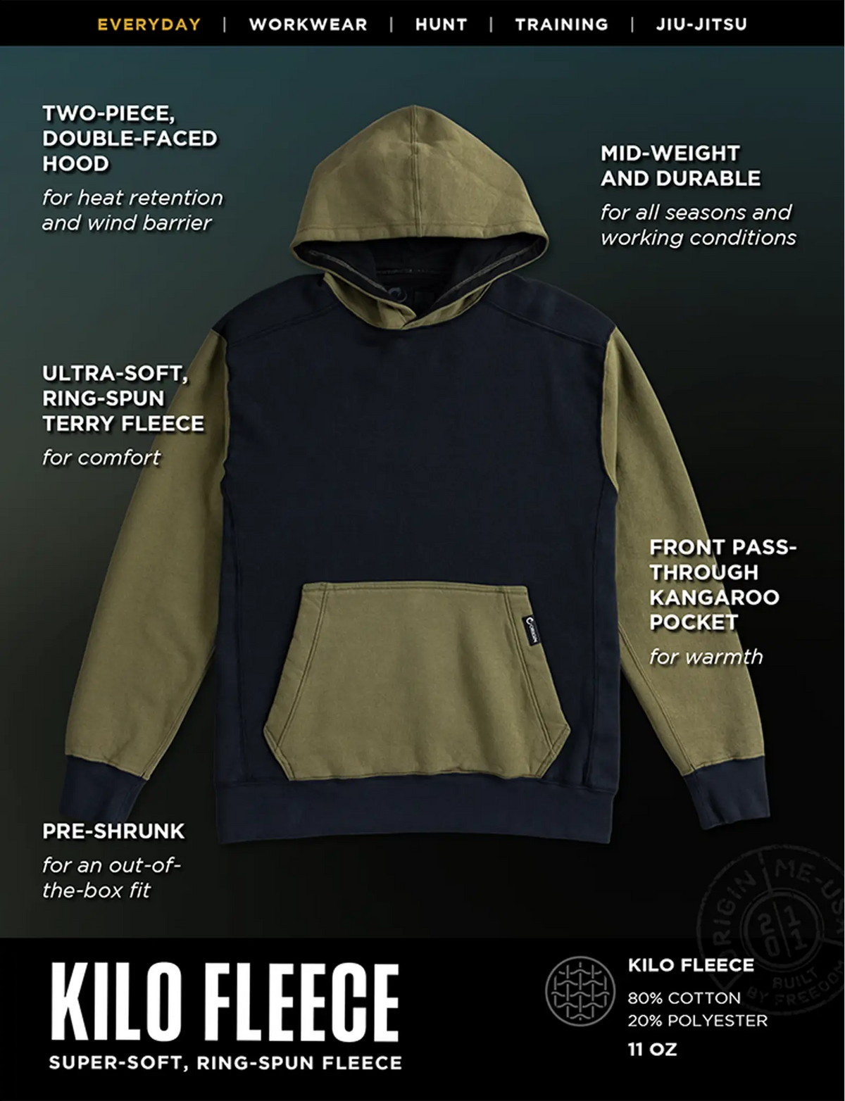 100 KILOTM Midweight Fleece Hoodie