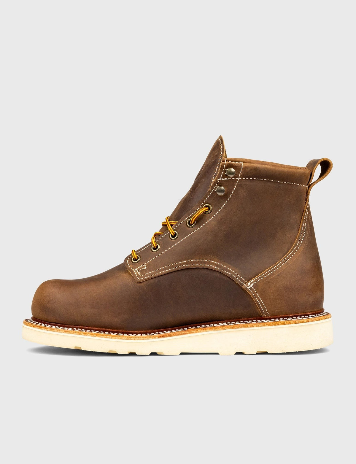 THE WILTON 6" WORK BOOT - NATURAL WEDGE SOLE