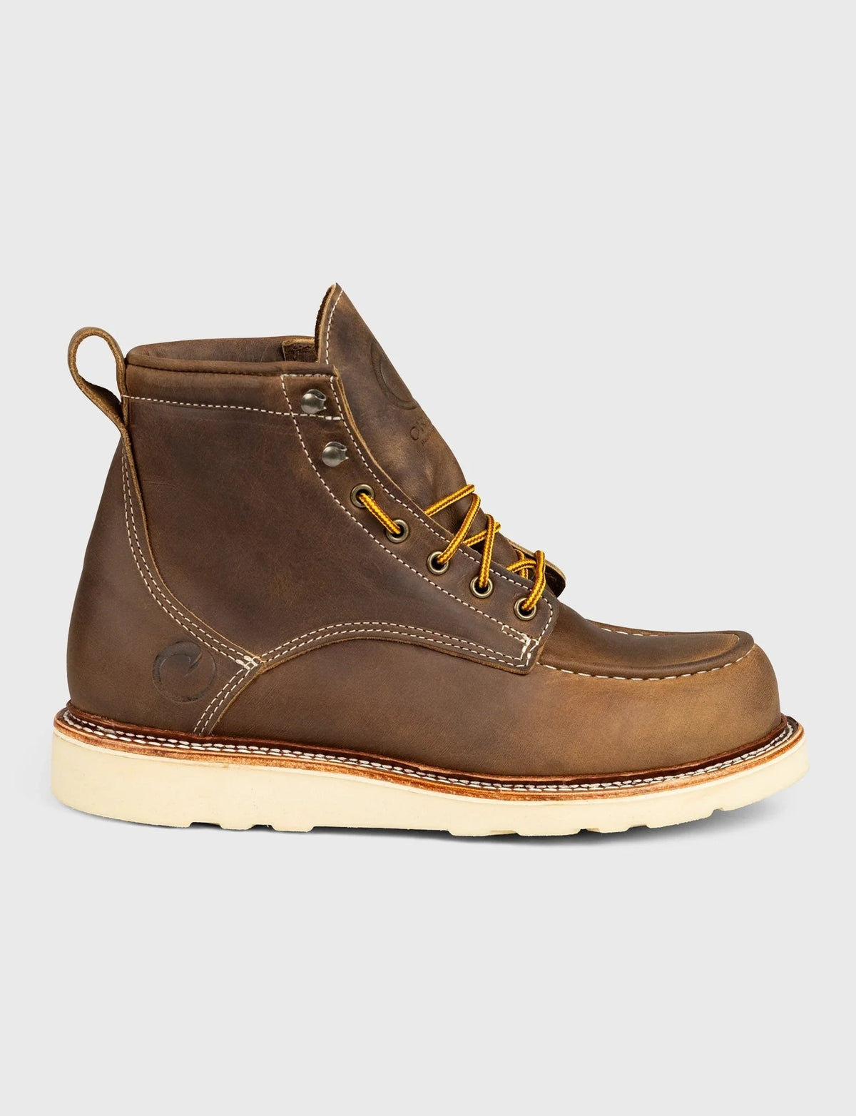 MAINE MOC TOE BOOT - NATURAL WEDGE SOLE - GRADED QUALITY