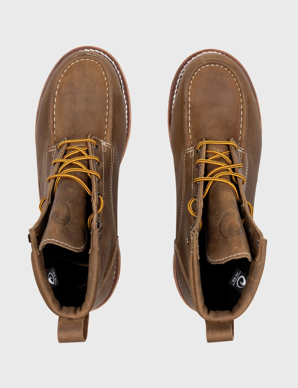 MAINE MOC STEEL TOE BOOT 6" - NATURAL WEDGE SOLE
