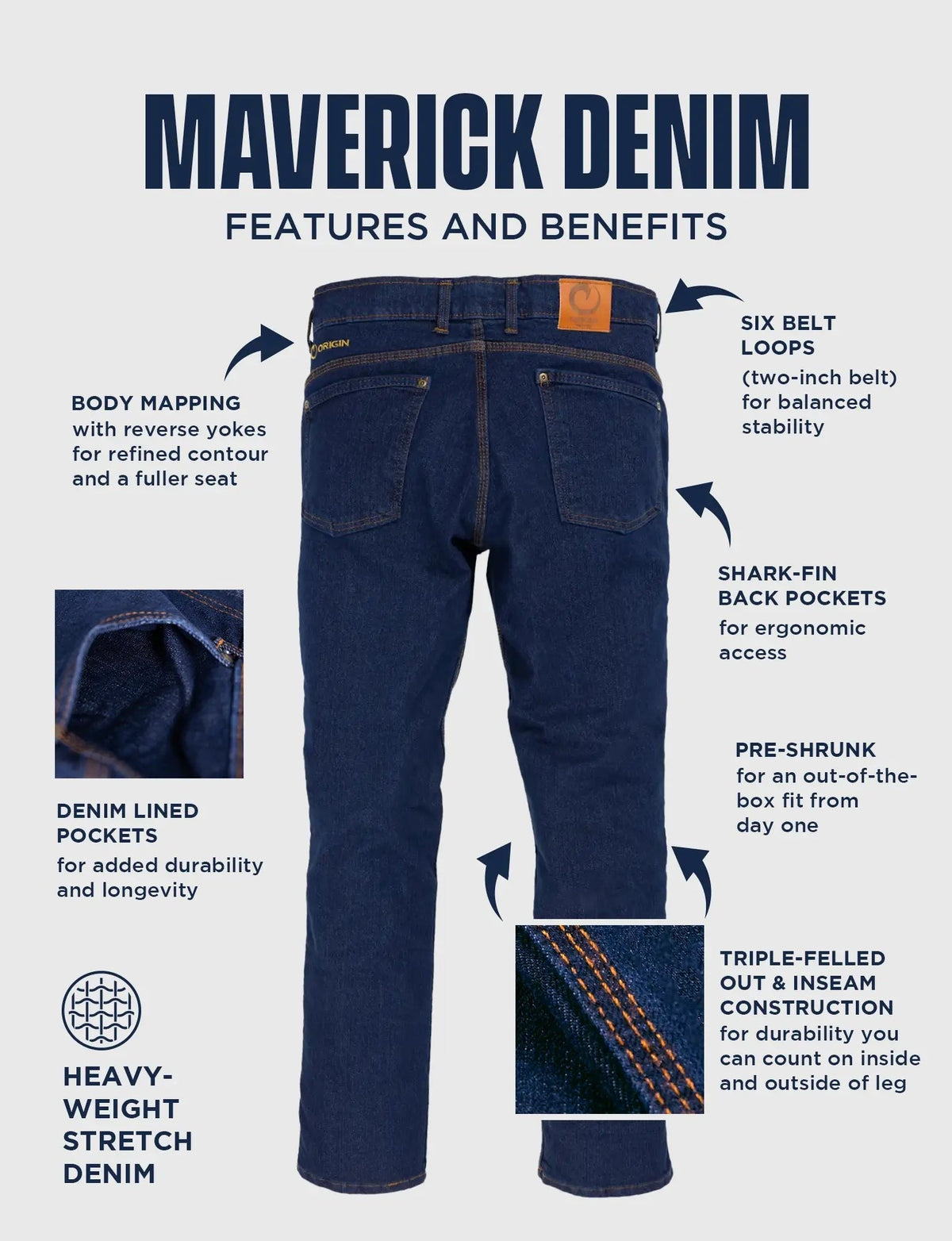 ORIGIN® MAVERICK JEANS - BOOT CUT