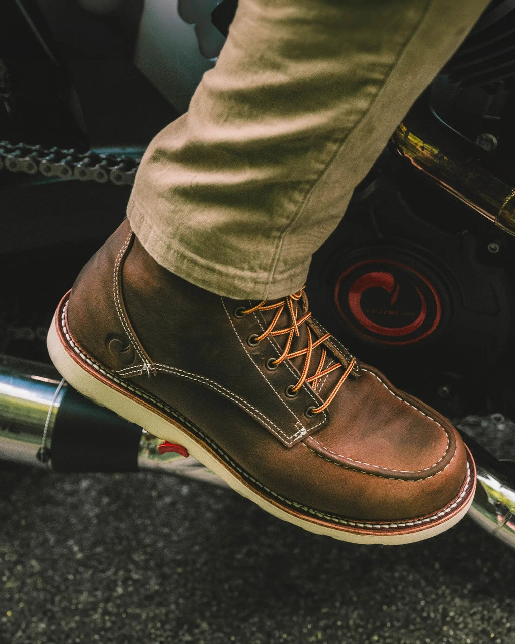 MAINE MOC TOE BOOT - NATURAL WEDGE SOLE - GRADED QUALITY