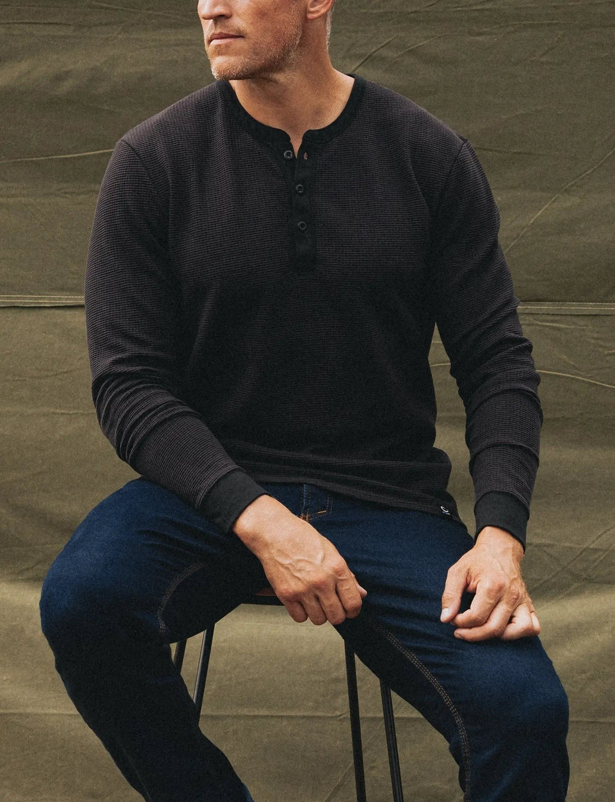 CORETM Waffle Knit Henley