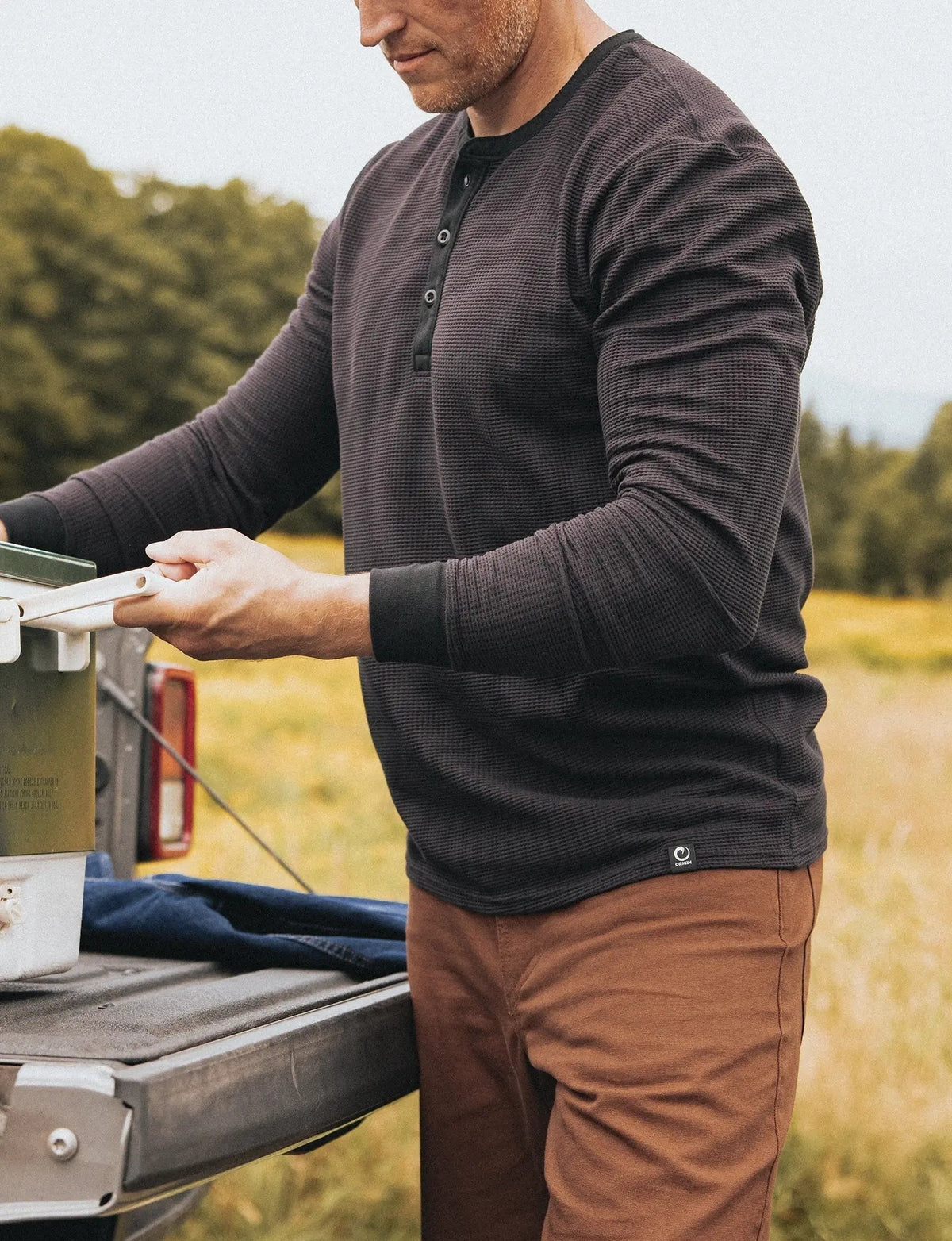 CORETM Waffle Knit Henley